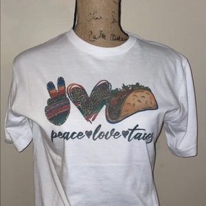 Peace Love Tacos Tee/Tshirt/Womens/Teens/Girls